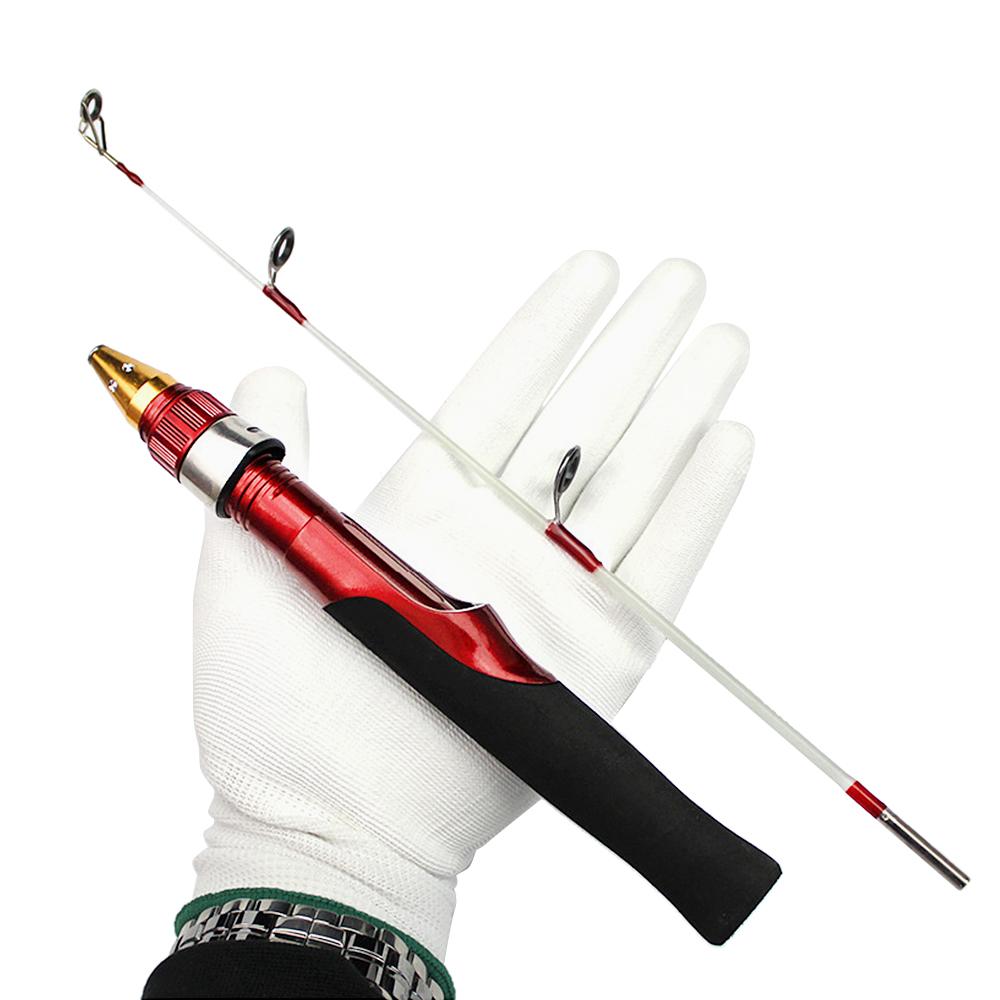 2 piece Fishing Rod Combo Spinning Fishing Soft Handle Ice Winter Fishing Rod Carbon Fiber Mini Fishing Rod Tackle
