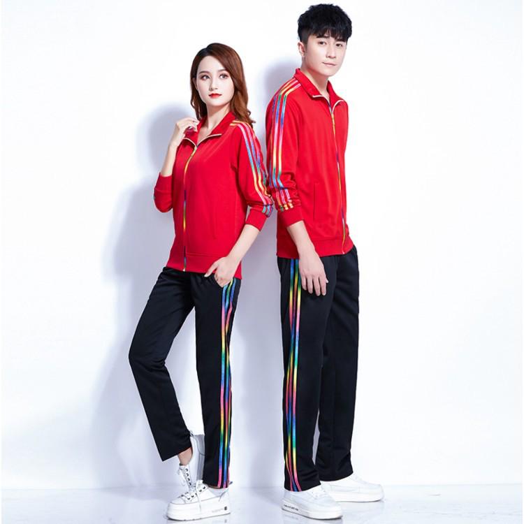 New Large Size Long Sleeve Sports Uniforms for Walking, Gymnastics, Fitness, and Square Dancing