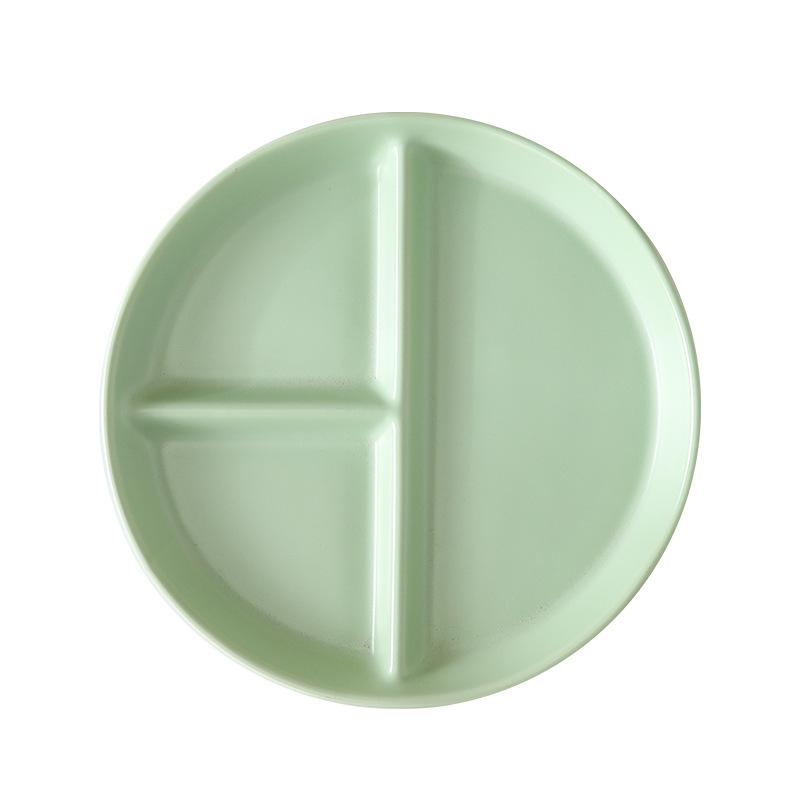 Nordic Ceramic Partition Plate, Creative Home Children'S Breakfast Plate 211 Fat Reduction Quantitative Grid Plate