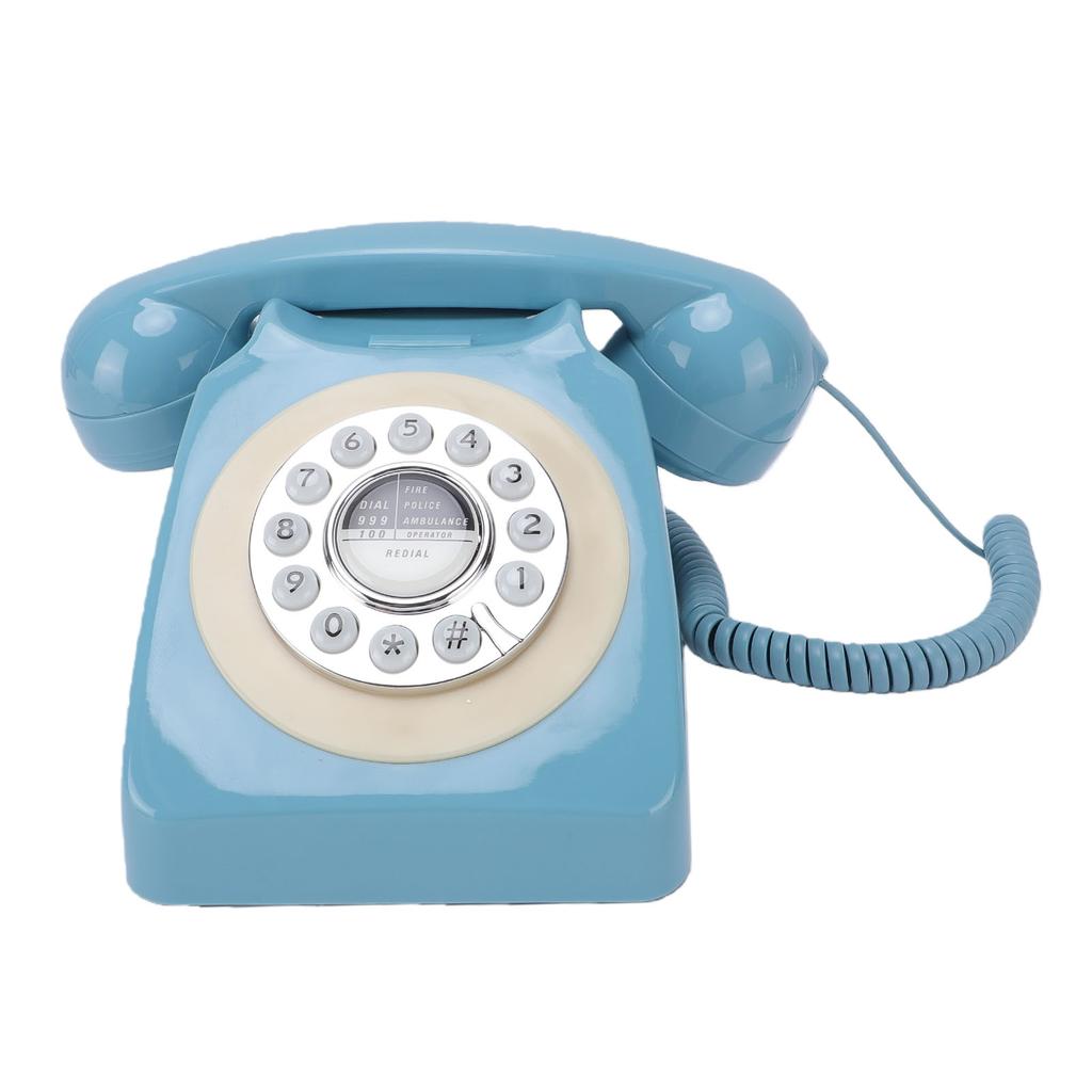 Antikes Telefon Schnurgebundenes Festnetztelefon Vintage Klassisches Haustelefon mit Wahlwiederholungstasten RJ11 Anschluss