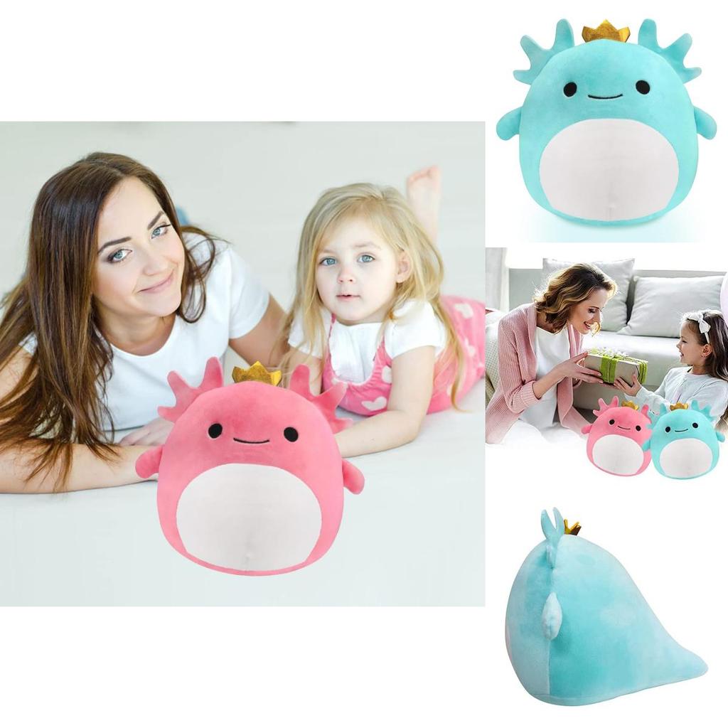 Krone Axolotl Kuscheltier Spielzeug Weiche Plüschpuppe Kissen Für Kinder Sicher Bequem