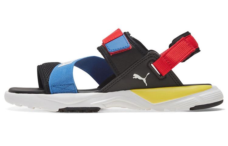 PUMA Js Trail Sandal Black Blue White 372488-04 35.5
