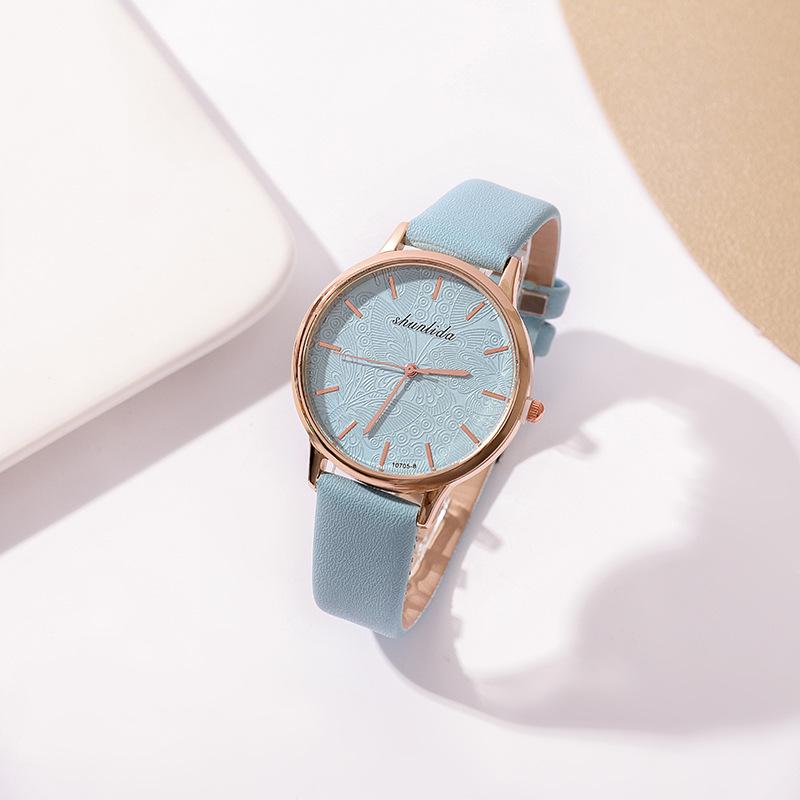 Cinto de Couro de Moda Feminino com Relógio de Quartzo 2022 - Estilo Simples e Elegante, Amigável para Senhoras e Estudantes