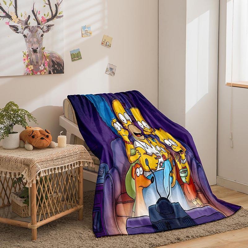 Cartoon Simpson Series Double-Sided Flannel 3D Digital Printing Blanket Blanket