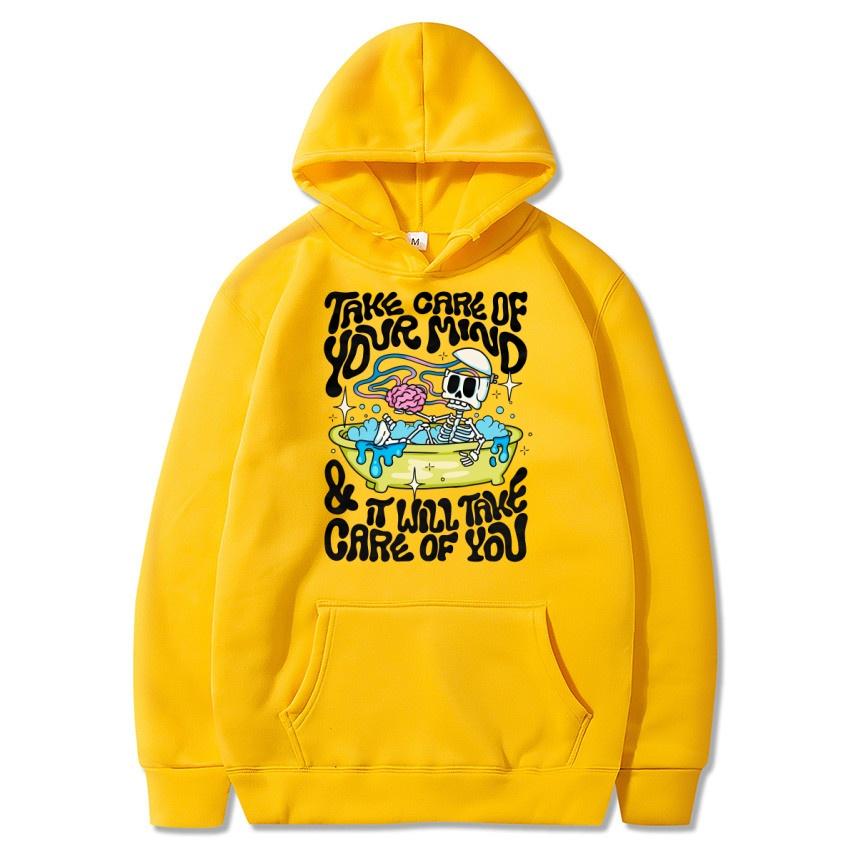 Take care of youth graffiti autumn/winter hoodie hip-hop street college pullover fashionable casual warm hoodie holiday gift