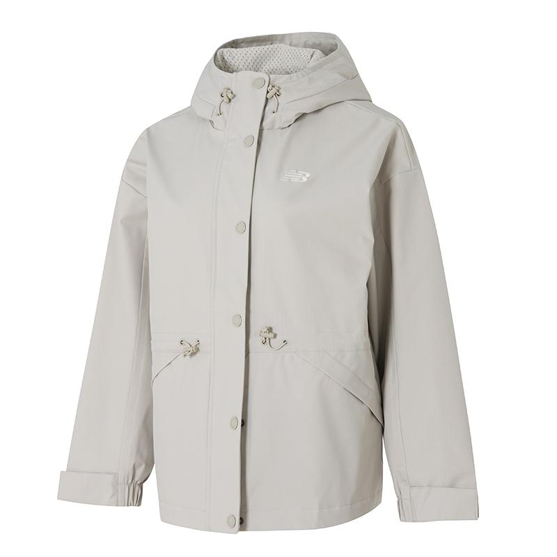 New Balance Jackets Women s Gray Hooded Moderate Other AWJ53314-SHY L