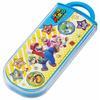 Skater Children's Antibacterial Slide Trio Set Lunch Box Chopsticks Spoon Fork Super Mario Boys Made In Japan TACC2AG-A