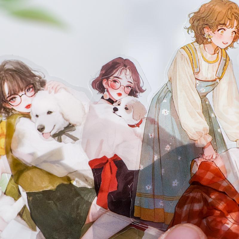 30sheets/bag Mori Girl Stickers Collage Account Hand Decoration For Office Photo Frames Cup Stationery Box Diary Back To School