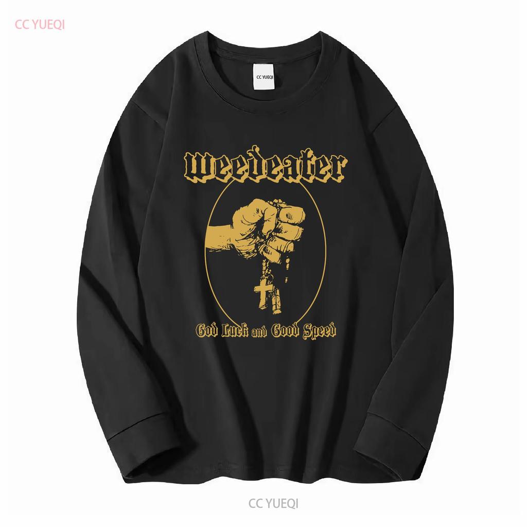 Maglietta Weedeater banda God Luck And Good Speed Tutte le Taglie MI210 vintage Lavata moda Morbido streetwear grafica Traspirante