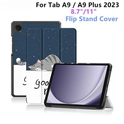 Ümbris Samsung Galaxy Tab A9 8,7-tollise SM-X110 SM-X115 X117 PU ümberpööratava aluse kate jaoks Tab A9 Plus 2023 tahvelarvuti korpuse Funda jaoks