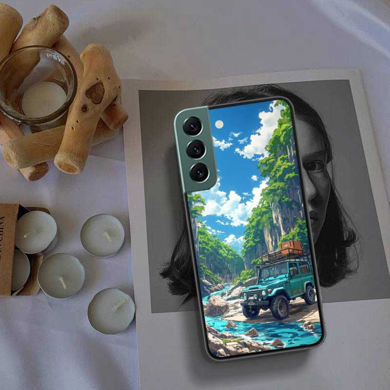 Off Road Vehicle Tourism Scenery Phone Case For Samsung Galaxy S22 S25 Ultra S21 S10 Plus S26 Edge S20 S23 S24 FE Cover Sili