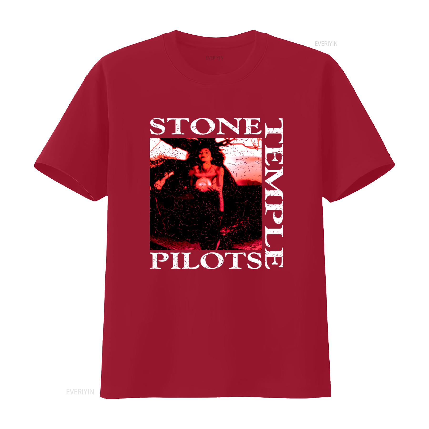 Stone Temple Pilots Core Tree Art Black Adult T shirt Rock Band Design vintage Washed graphic Versatile Soft homme Casual S