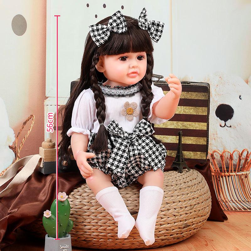 56cm Reborn Simulation Barbie Baby Doll Gift Set - Soft Gel Toy for Girls