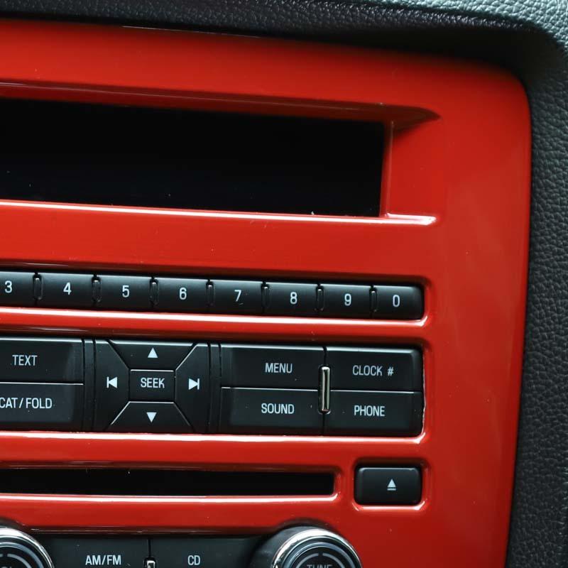 Autocolante de acoperire decorative pentru panoul de navigație cu control central al mașinii, potrivite pentru Ford Mustang 2009-2013, accesorii interioare ABS