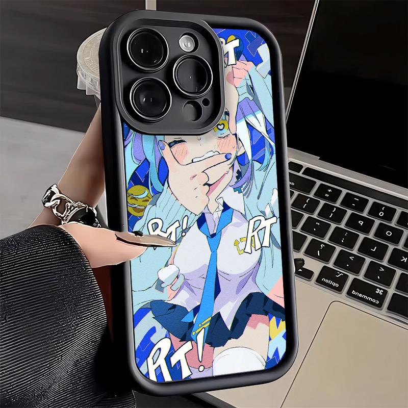 Phone Case for iPhone 17 Air 16E 15 16 Pro Max Anime Kwaii Girl Ins Style Cover 14 Plus 13 12 Mini Soft Shell Silicone Fundas