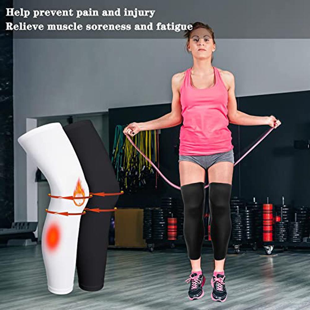 1 Pcs Sports Knee Support Protector Brace Strap, Breathable Anti-Uv Outdoor Cycling Leg Sleeve Basketball Leg Sleeves Knee Pads
