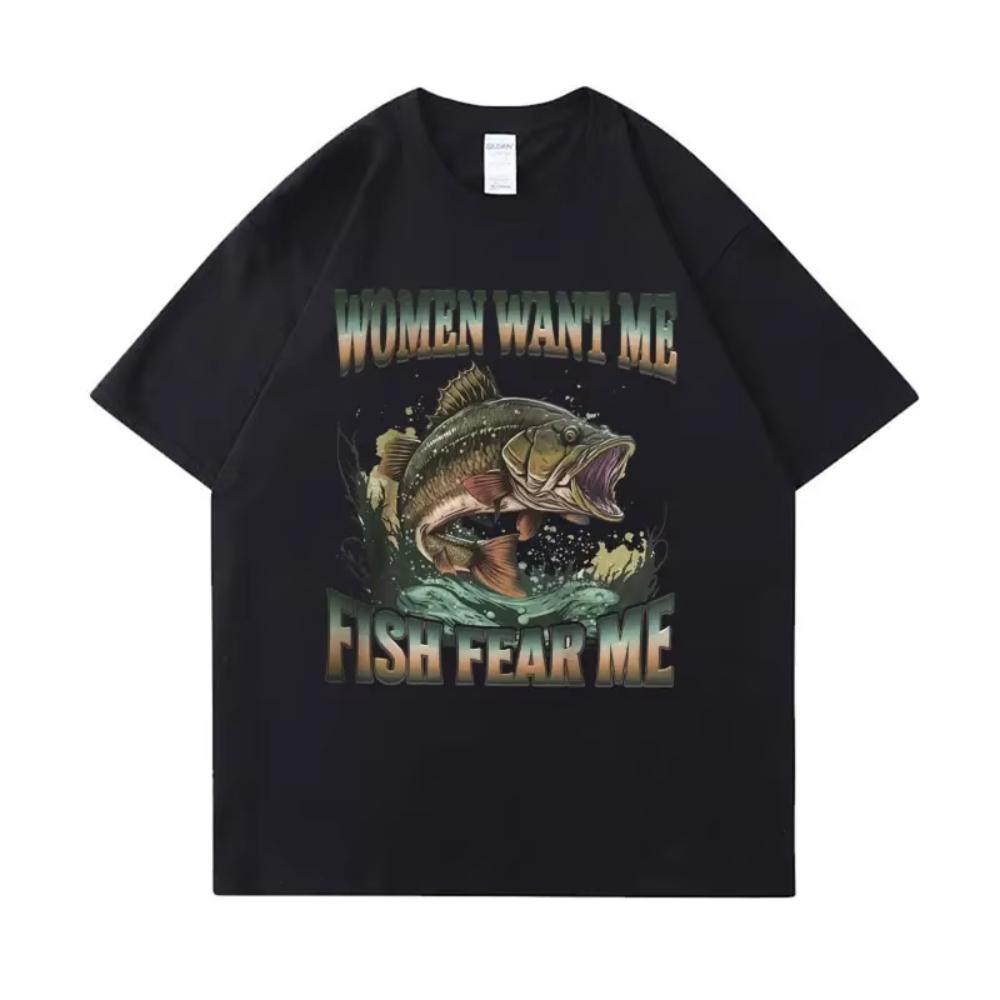 Wishing I Was A Fish Fishing Theme Funny TShirt Unisex Fishing Enthusiast Tees Tshirts Unisex Clothing Summer Trend Tshirts