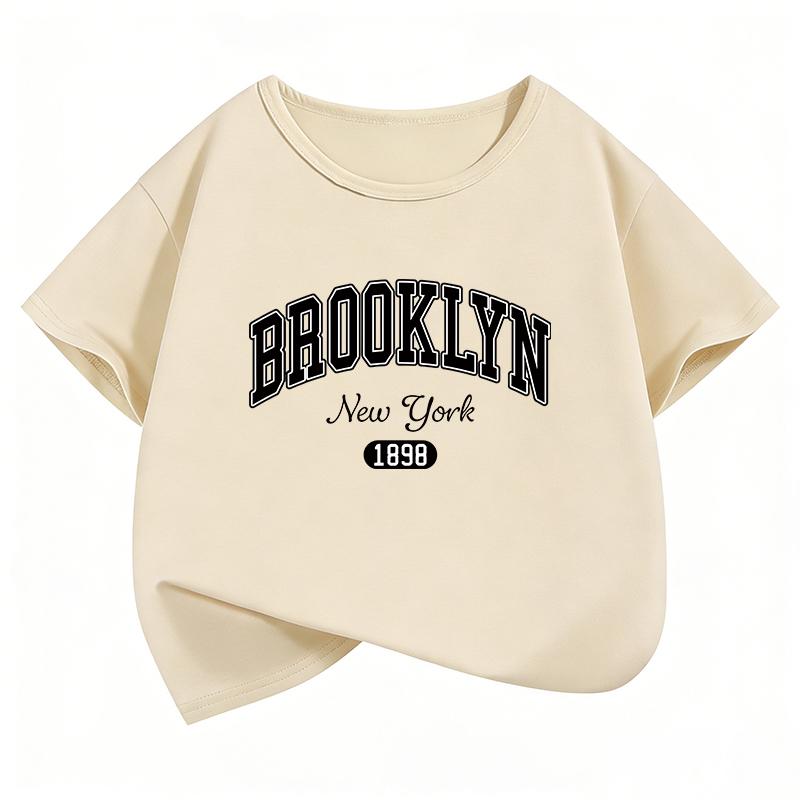 TShirt Fashion Brooklyn New York Letter Printed T Shirt Girls Summer Clothes Short Sleeve Tops TShirts Cute Boys Clothing 110