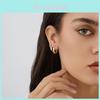 2023 Fashion Trendy Geometric Copper Clasp Earrings Minimalist Versatile Street Style Set