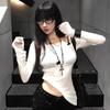 Retro Y2K Cross Metal Pendant Necklace for Women Girls Punk Gothic Black Rope Long Sweater Chain Fashion Party  Gifts