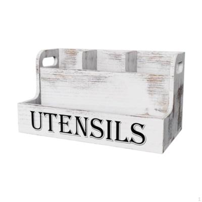 Holz Utensilienhalter Organizer, Besteckhalter, Dekorativer Rustikaler Kochwerkzeugständer für
