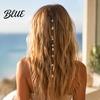 Coastal Style Hair Pins Beach Mermaid Clip Starfish Shell Bead Chain for Women Ocean Themed Accessories Boho Summer Vacation Styling Tool