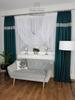 double-layer curtain with guipure lace