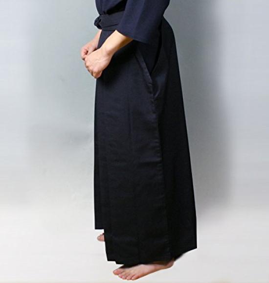 Kendoya Tetron Navy Blue Folds 23 Hakama, (inner Sewn) No.