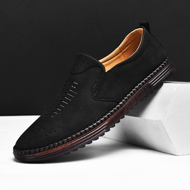 Autumn New Handmade Men's Leather Shoes Driving Shoes Loafers Business Classic Man Brand Casual Flats Shoe Moccasins Plus 38-48