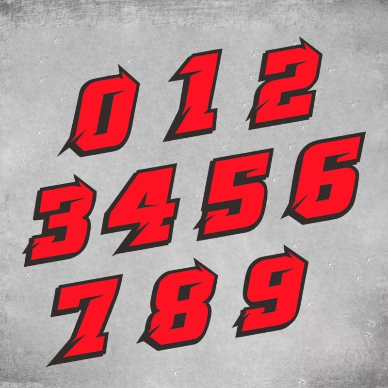 Rainbow Motorcycle Racing Number Stickers Waterproof UV Resistant Adhesive Decals
