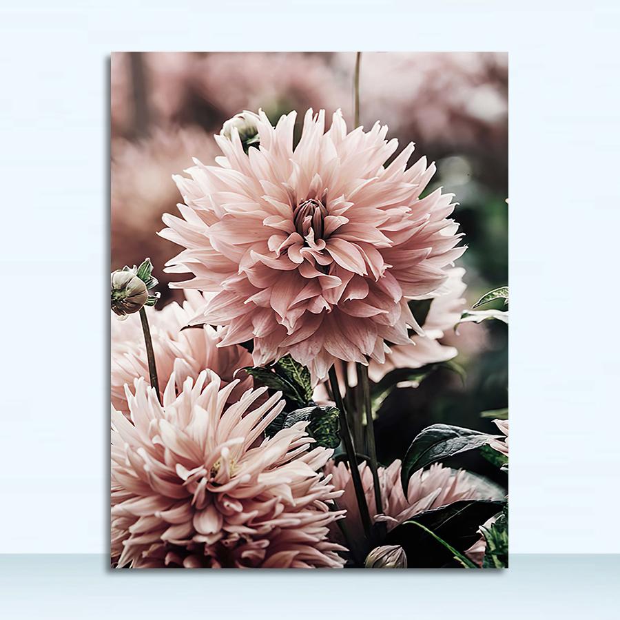 

Цветочный принт в скандинавском стиле, настенное художественное украшение, картина для гостиной, цветок пиона, холст, картина, скандинавский плакат, розовое золото 40x50cm No Frame