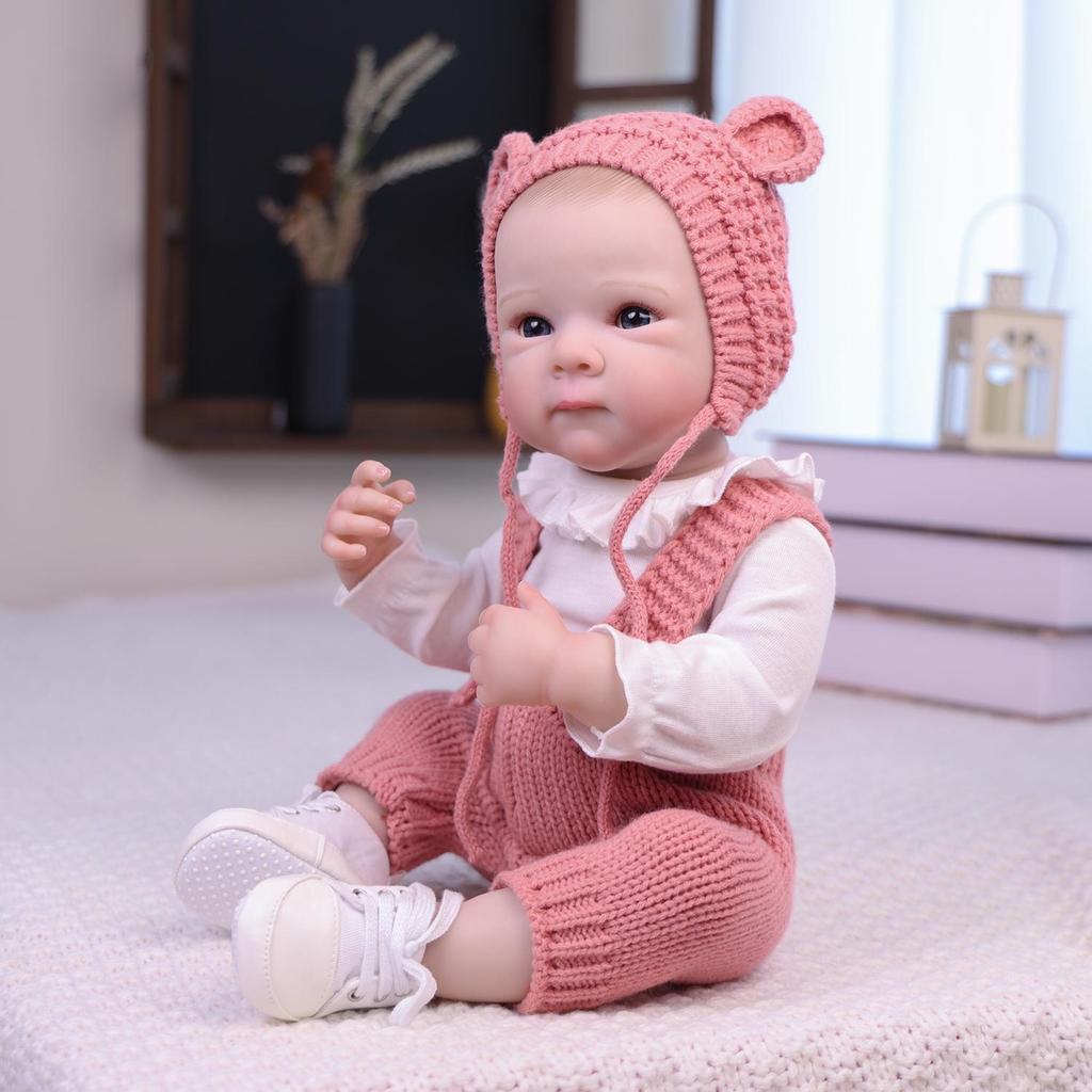 KEIUMI 50cm Reborn Girl Doll Realistic Silicone Vinyl can see veins Newborn Baby Dolls Christmas Gifts