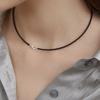 Prn293 Clear&Pearl Biz Necklace