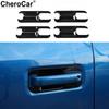 For F-150 ABS Black Exterior Door Handle Bowl Cover Trims for 2015-20 Ford F150