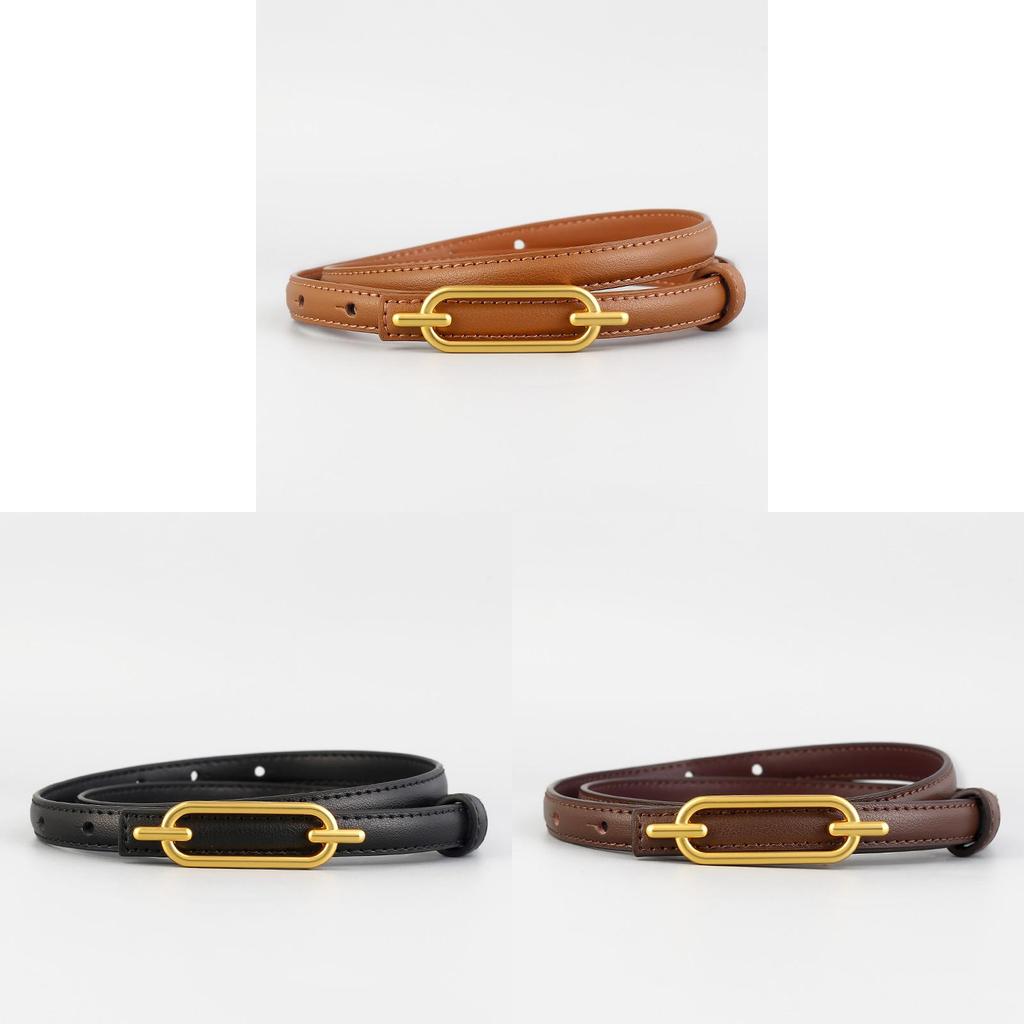 Classic Leather Belt For Women With Alloy Buckle Perfect For Casual And Office Wear