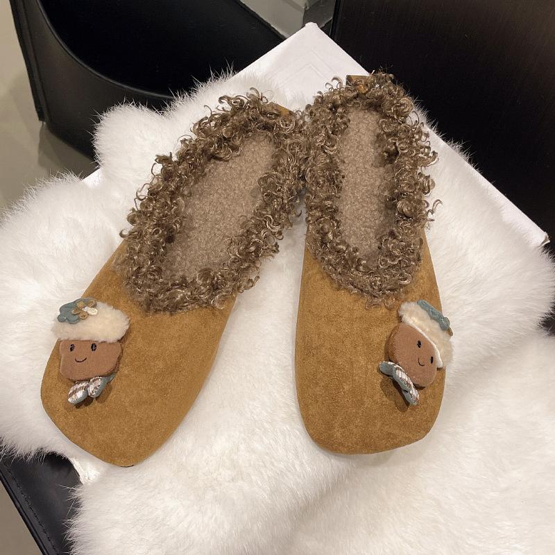 

Милый медведь плюшевые туфли бокен сумка головные тапочки женская верхняя одежда зимняя уродливая милая одна педаль в этом году популярная полуперетаскиваемая 40 жёлтый