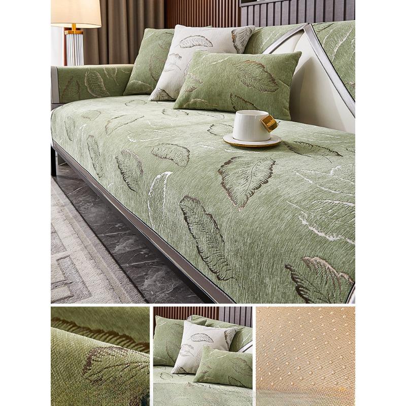 

Легкие роскошные подушки для сидений дивана, новые четырехсезонные, универсальный кожаный диван, специальный чехол, противоскользящий тканевый чехол 70-70