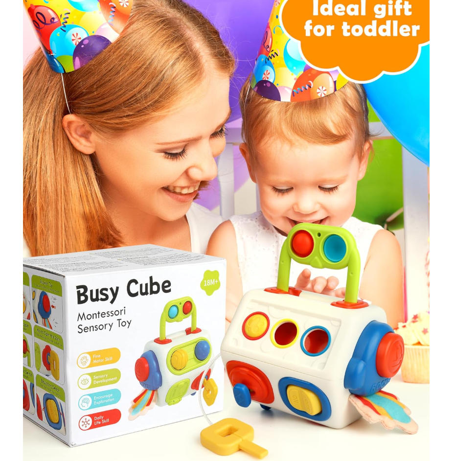 Brett Beschäftigt Montessori Beschäftigungswürfel Spielzeug Für Kleinkind Sensorische Aktivitäten Frühe Pädagogische Lernreise Spielzeug Geschenk Für Kinder
