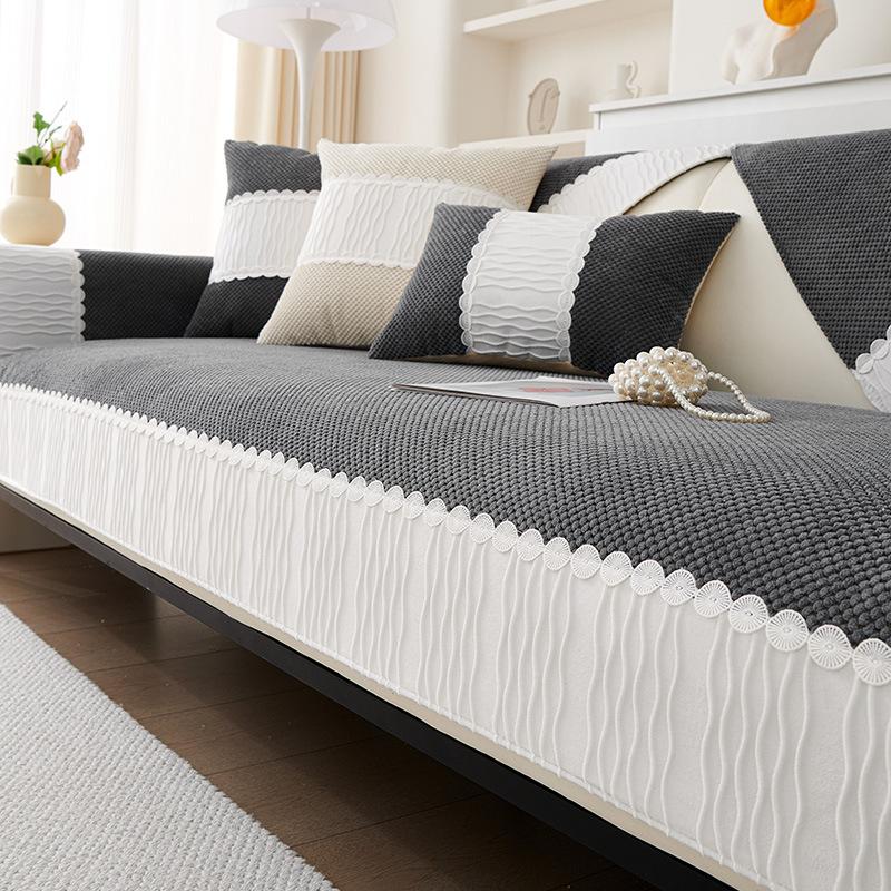 Simple Modern Corduroy Sofa Cover Sofa Cushion Four Seasons Backrest Towel Cover Cloth Non-Slip Seat Cushions