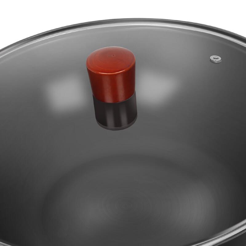 Effler 32cm Nitrided Iron Wok with Lid