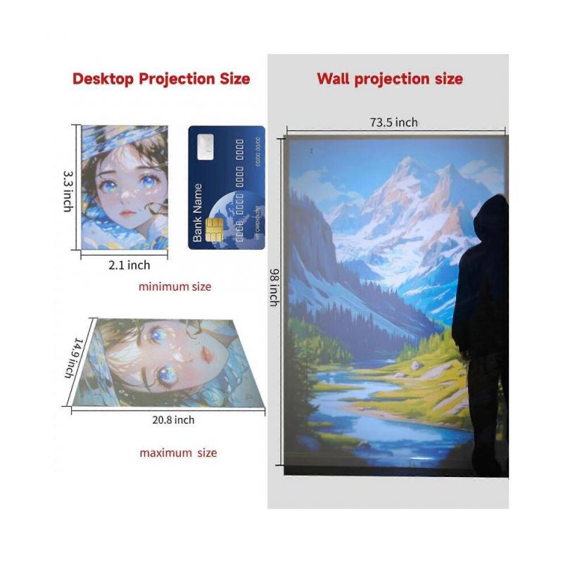 Art Projector for Tracing Drawing Painting Mini Portable Digital Projector for Desktop Canvas Wall Art Supplies for Artists Sketching Tool
