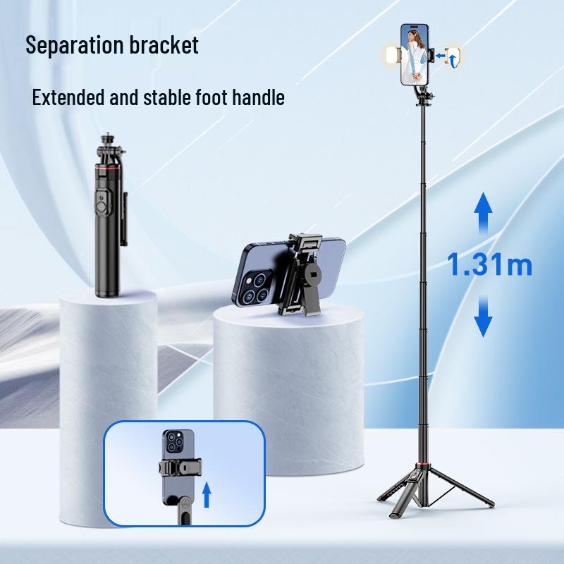 C12 Bluetooth Retractable Selfie Stick & Tripod Stand for Live Streaming & Photography