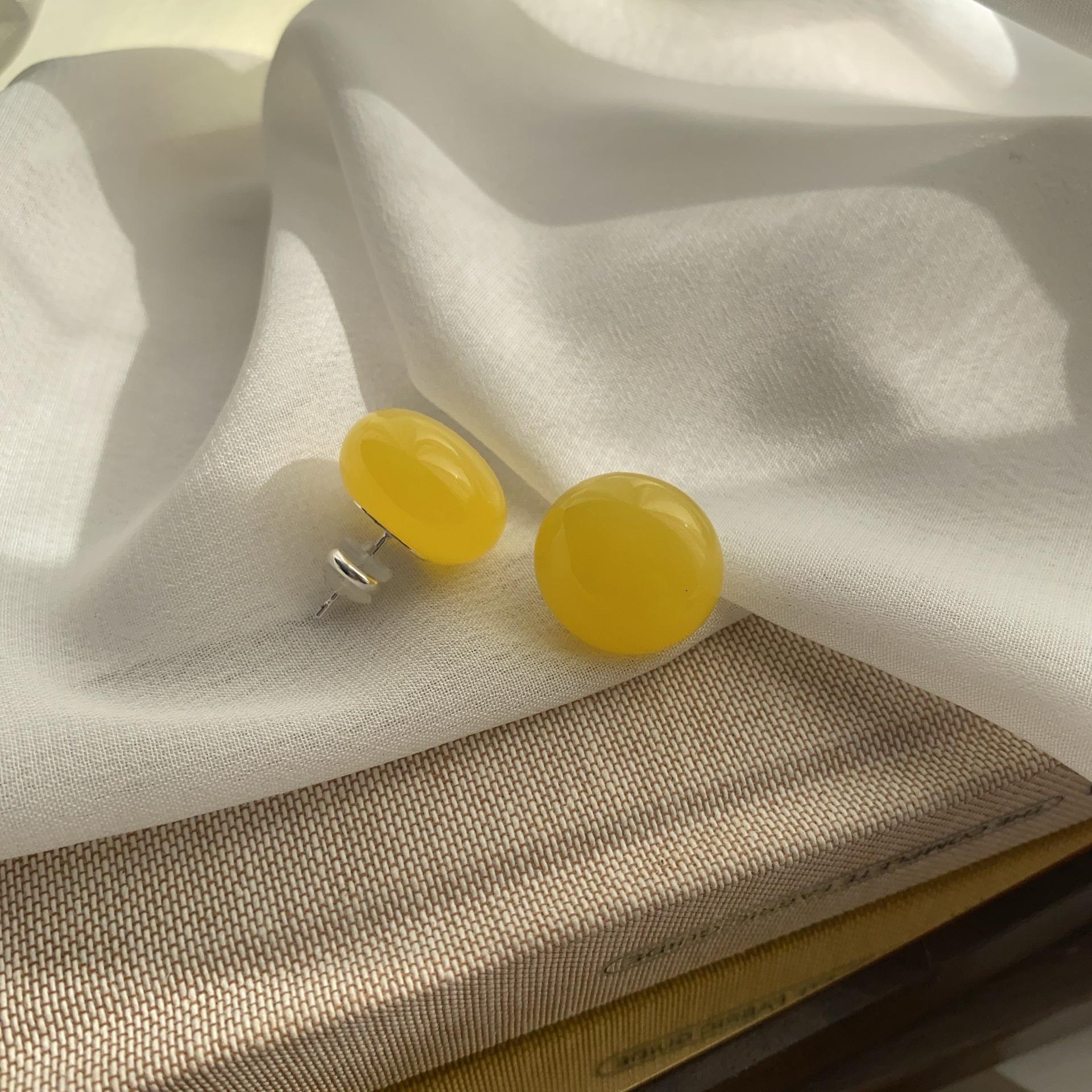 Летние серьги Dopamine Cream Bean, женские серьги-конфеты, застежки для ушей, свежие и сладкие серьги