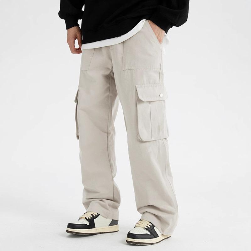 Casual overalls spring and autumn new retro loose wide-leg straight trousers