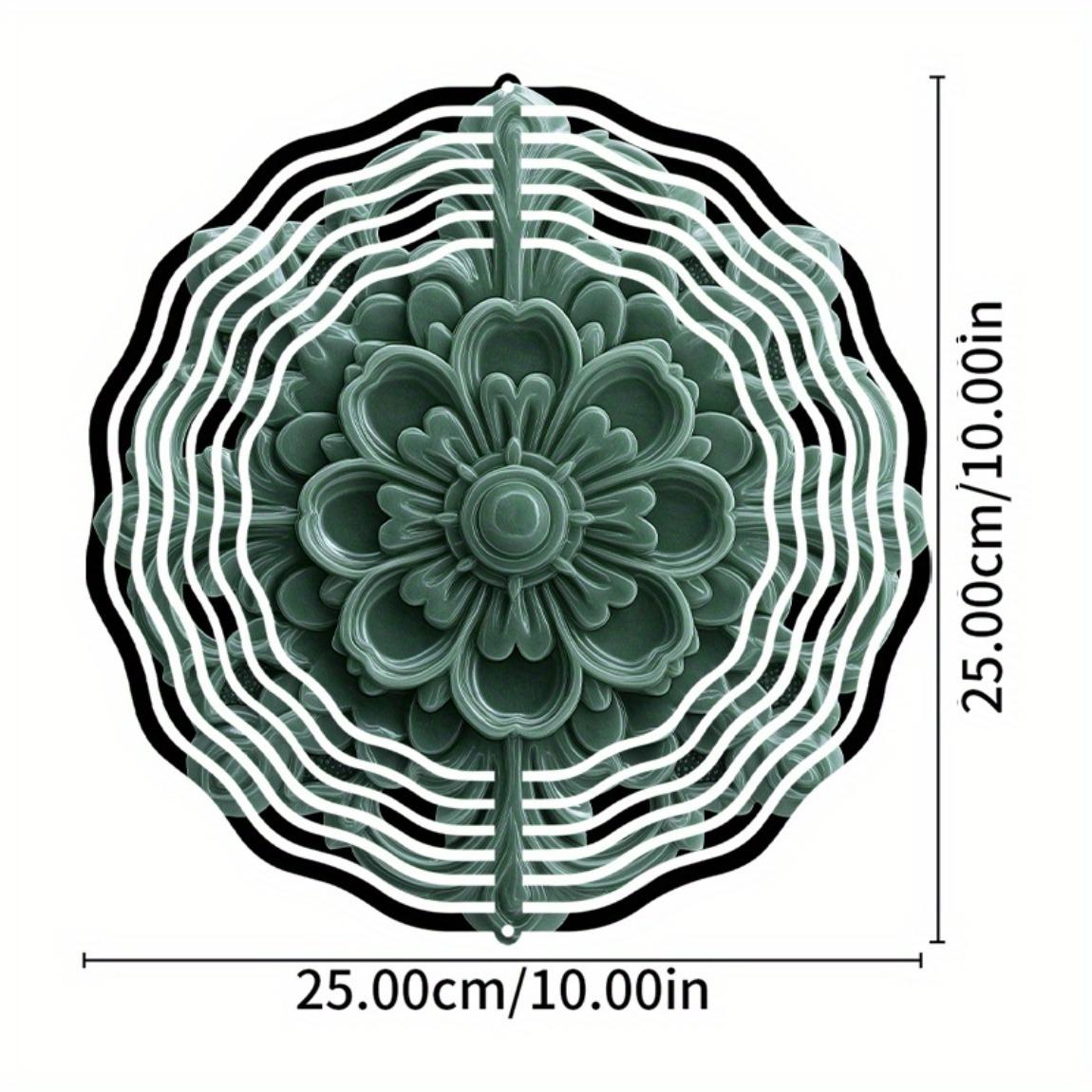 

Металлический ветряной спиннер Мандала Ветряной колокольчик для уличного и комнатного декора Всесезонный праздничный подарок Украшение для новоселья Не требует электричества 01A