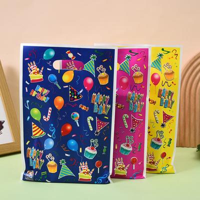 50 Stück Süßigkeiten-Goodie-Tüten mit Farben, Cartoon-Mustern, Geburtstag, großem Fassungsvermögen, lebhaften Geschenken, Spielzeug