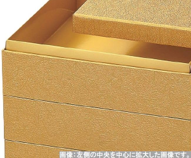 Recreational Bento Box Made in Japan 3 Tiers 7 Dimensions Japanese Paper Kinunryu x x J-kitchens (Bento Box) 22.0cm 22.0cm 17.6cm