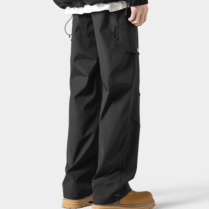 Mao Ren Men's Casual Straight-Leg Cargo Jogger Pants