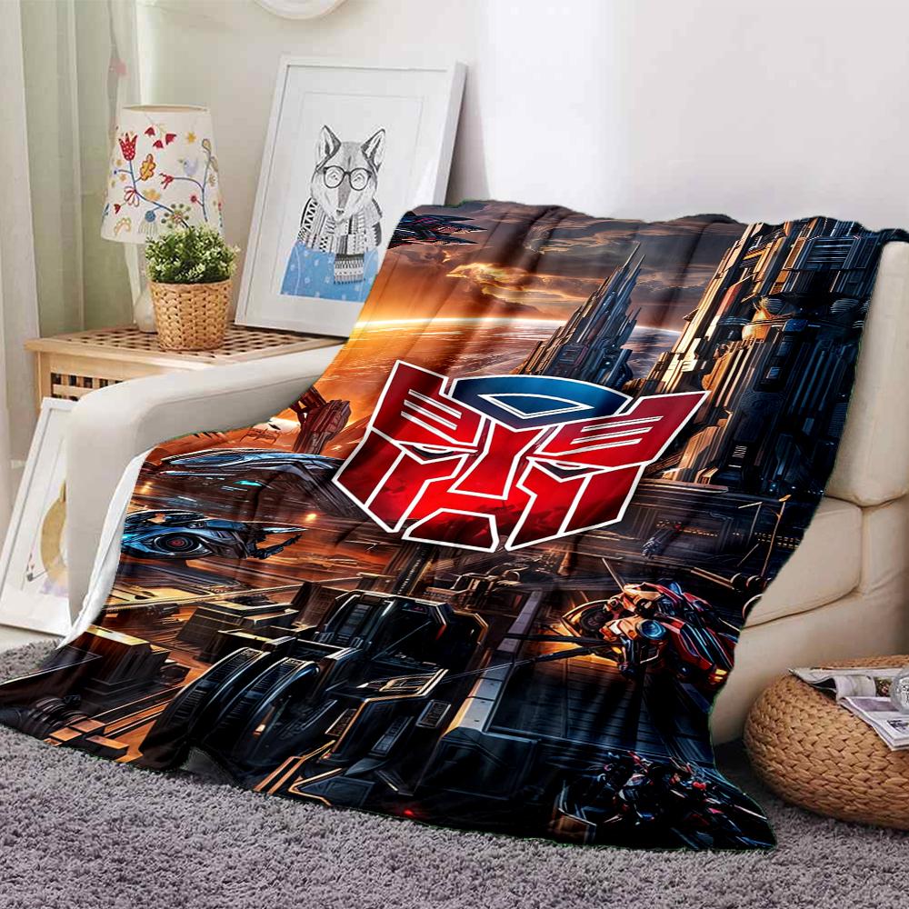 1Pc Transformers Cybertronian Warriors Blanket For Couch Bed Plush Cozy Fuzzy Blanket Super Soft Warm Blankets For Fall And Winter 091880