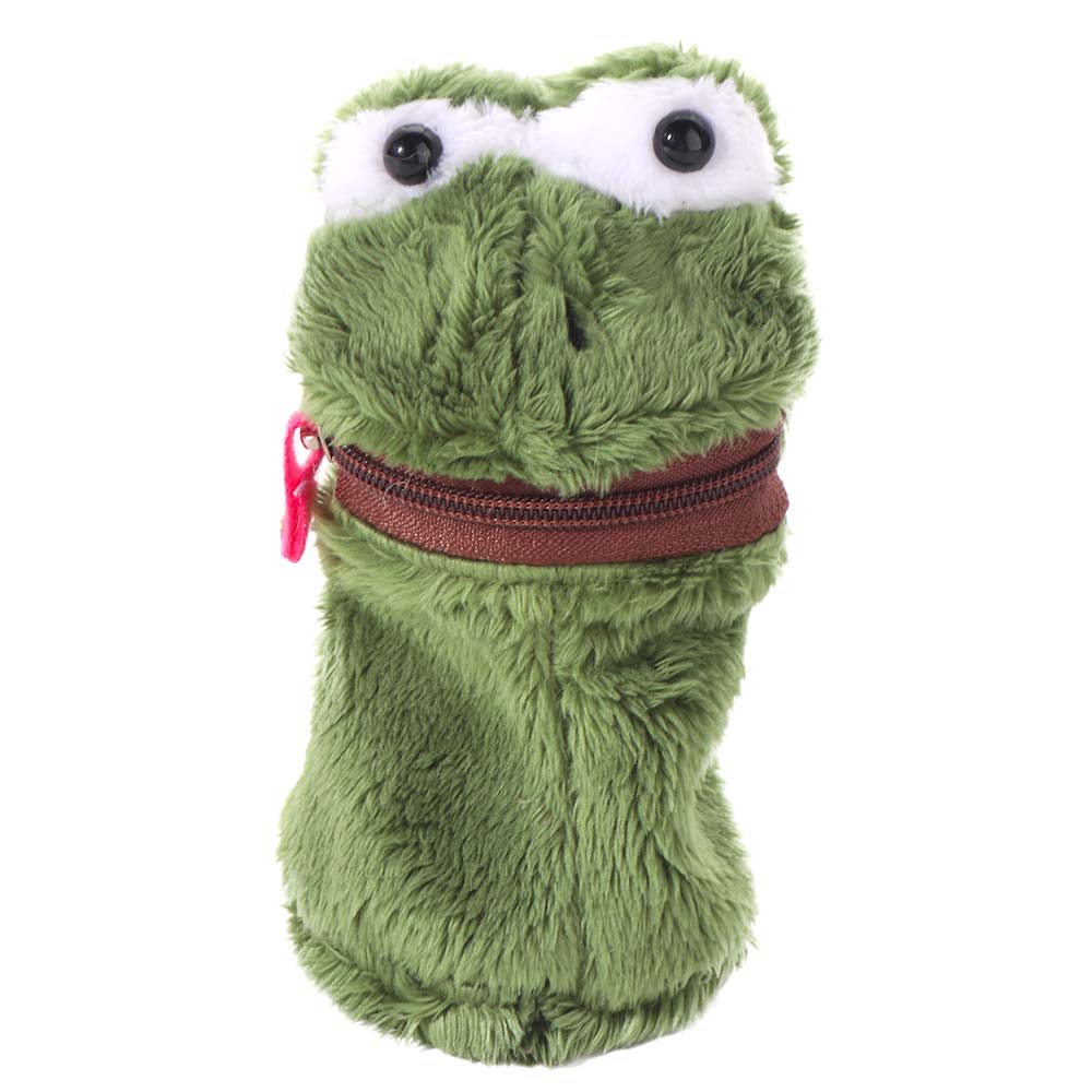 Funny Frog Plush Money Bag Furry Frog Earphone Bag Open Mouth Frog Coin Purse Wallet Girls